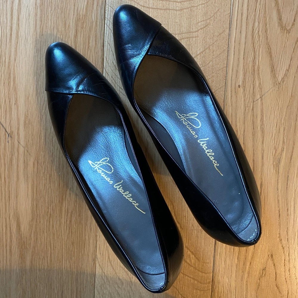 Black Leather Pumps Sz 6